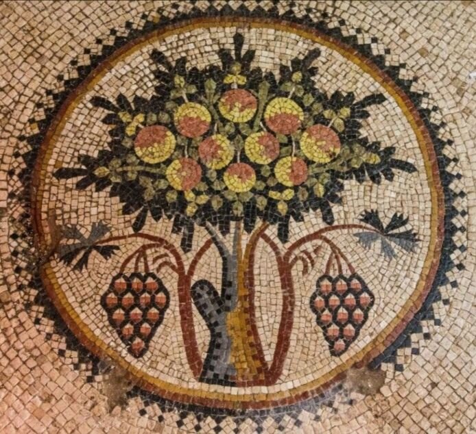 Древо жизни. Иордания, церковь Девы Марии, мозаика. Фото из открытых источников интернета. 