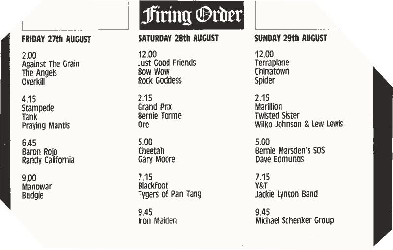 Последний день рок-фестиваля в Рединге -1982, завершает Michael Schenker Group - это невероятная привилегия и знак группы Первого Эшелона в Роке 1982 года. Увы, больше такого статуса у Майкла Шенкера уже не будет.