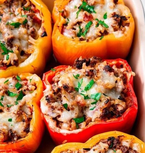 Открытые фаршированные перцы