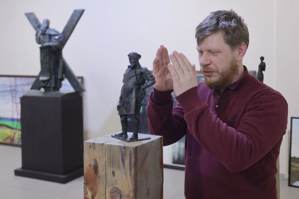 У скульптора Андрея Мартьянова была выставка в феврале прошлого года в Пскове
Фото Андрея Степанов
