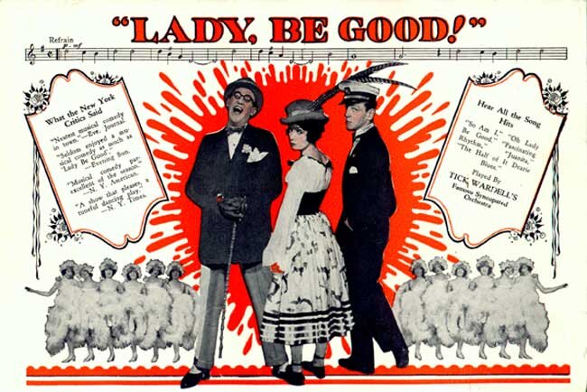 Слева — Уолтер Кэтлетт, первый исполнитель песни «Oh, Lady Be Good!»
