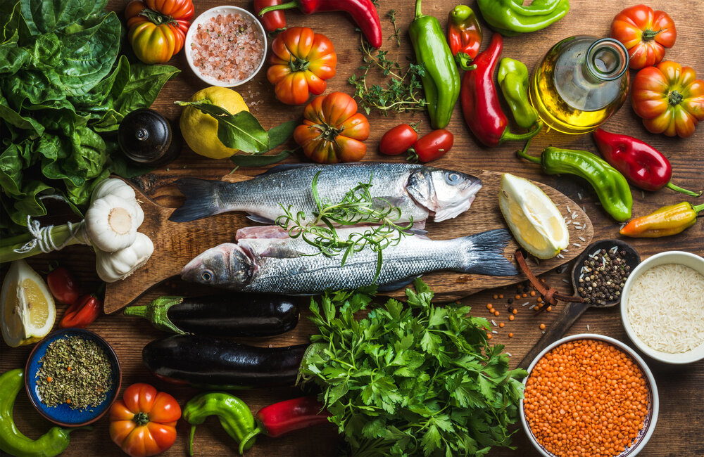 Набор продуктов Средиземноморской диеты