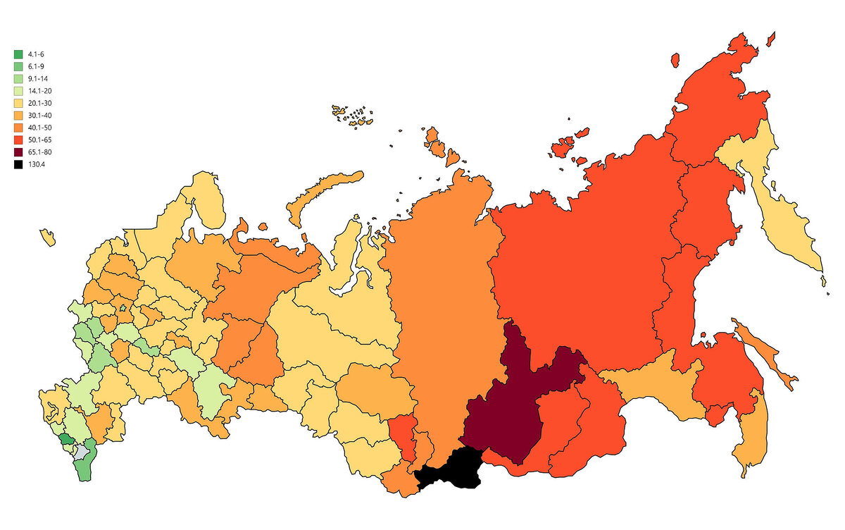 Карта потерь россии