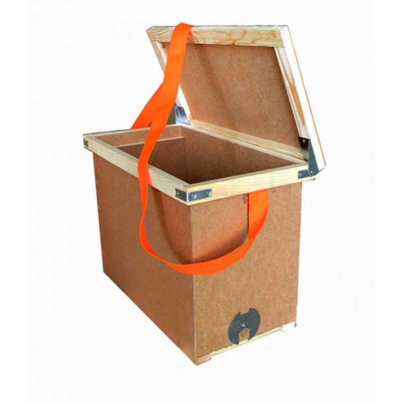 Ящик переносной (рамконос) 6-ти рамочный, крышка на петлях, фанера