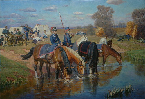 Картина: "Донские казаки в Панском", stihi.su