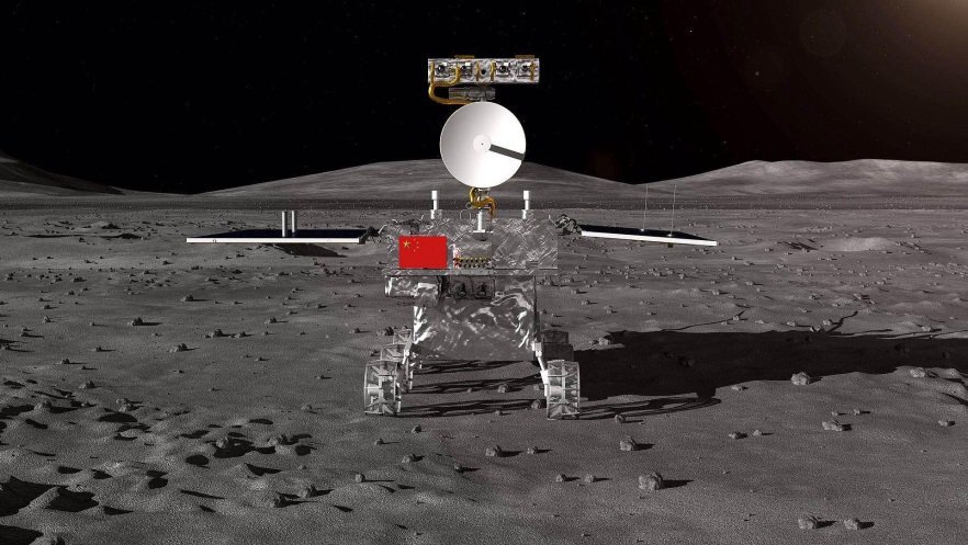 Chang'e-4 успешно “прилунился” на "оборотной" стороне луны в 10:26 в четверг BJT. Фото - https://twitter.com/CGTNOfficial/status/1080678237787774977