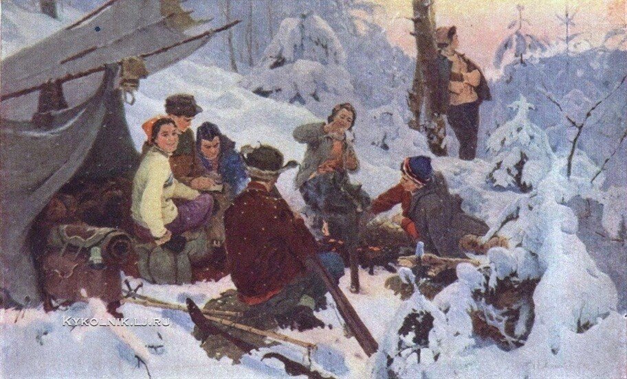 Туристы в живописи