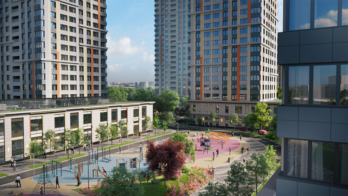 Таким будет квартал «LIFE-Варшавская». Там уже можно купить квартиру
