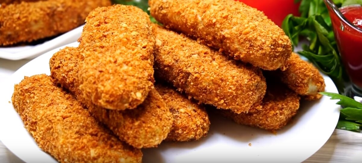 Овощные палочки в панировке