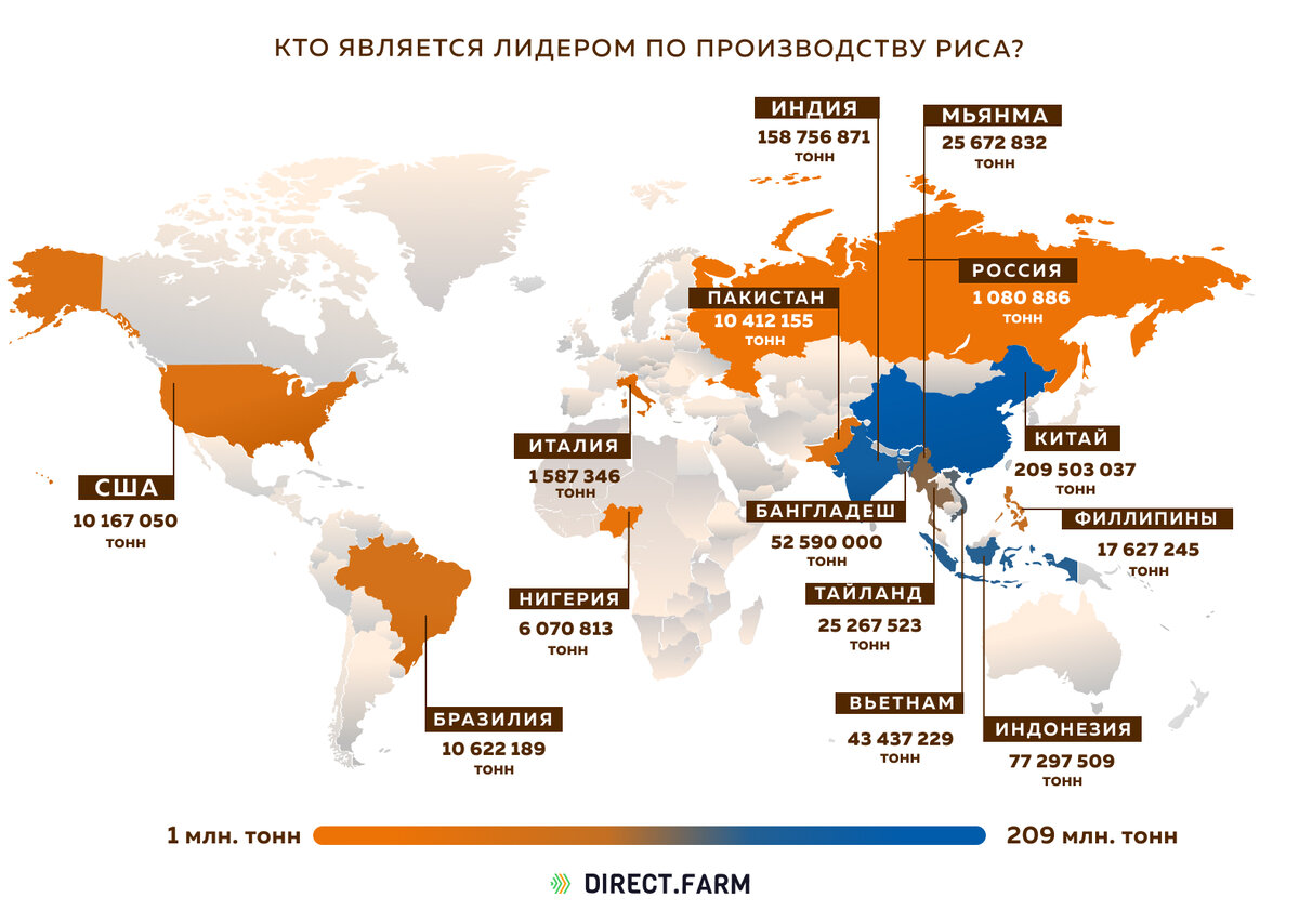 Страны лидирующие по сбору главных сельскохозяйственных культур карта