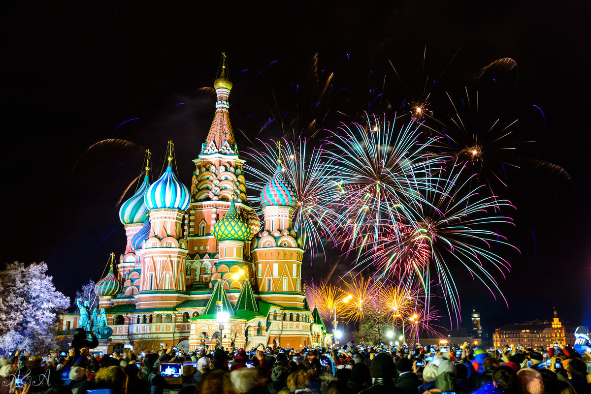 Москва, в празднование нового года