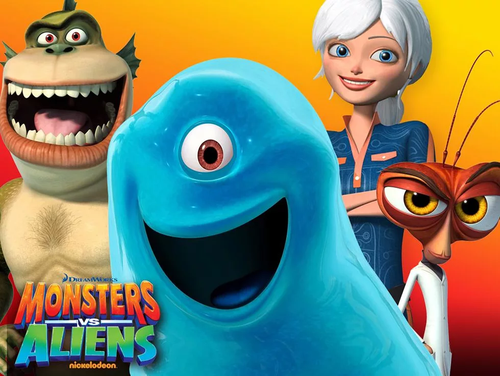 Против монстров есть. Nickelodeon монстры против пришельцев. Монстры против пришельцев доктор таракан. Monsters vs Aliens Nickelodeon 2013.