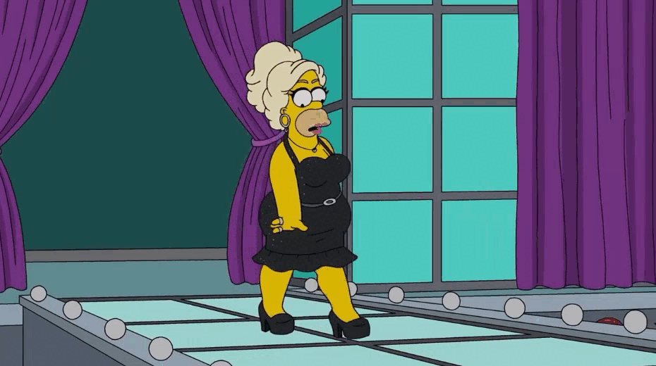 Гомер Симпсон, переодетый в женщину // Фрагмент сериала Симпсоны, s30e07