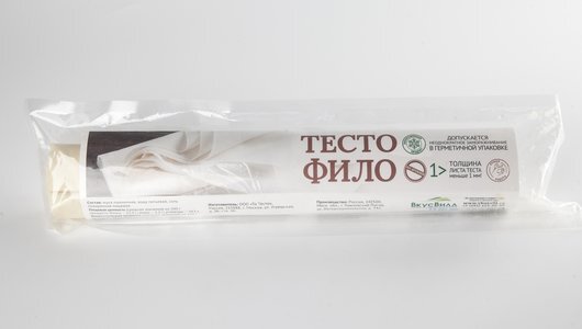 Тесто фило. Фото с сайтов сети "Карусель" и "ВкусВилл".