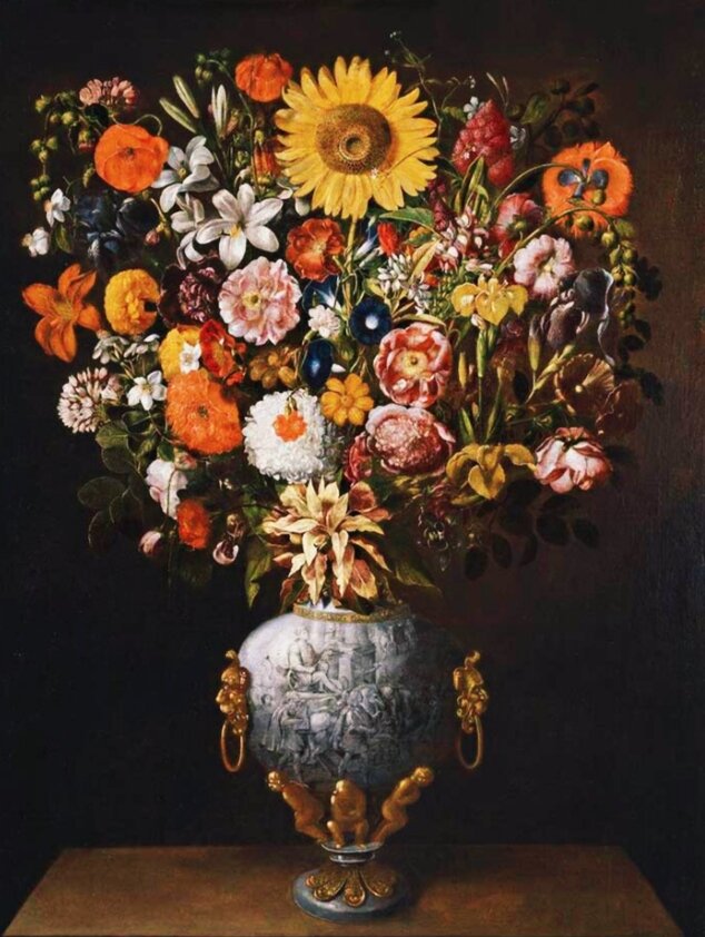 "Ваза с изображением квадриги в профиль" Йепес Томас, 17 век.