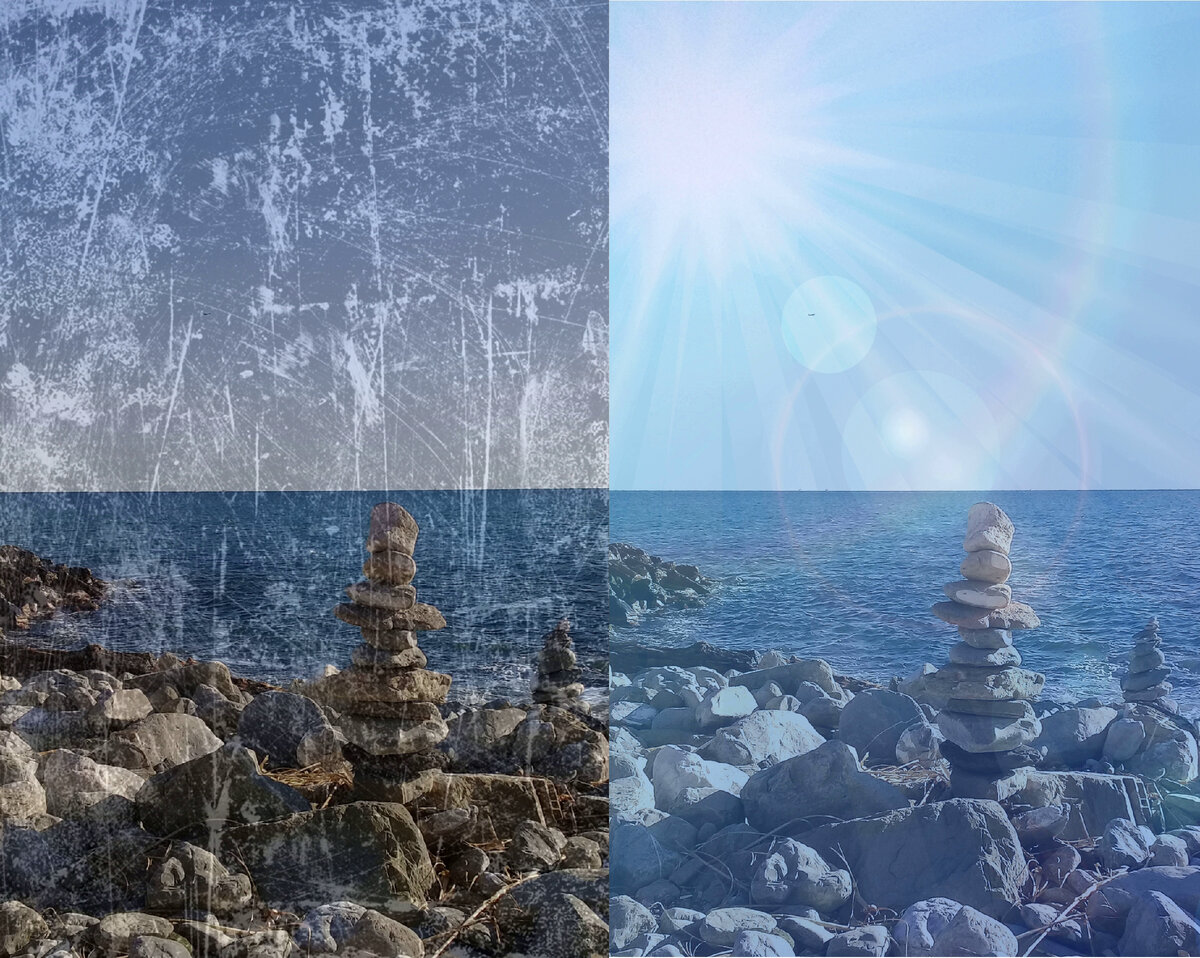 Разница между тем, как мы видим мир под порчей и без нее - примерно такая, как на этой картинке.