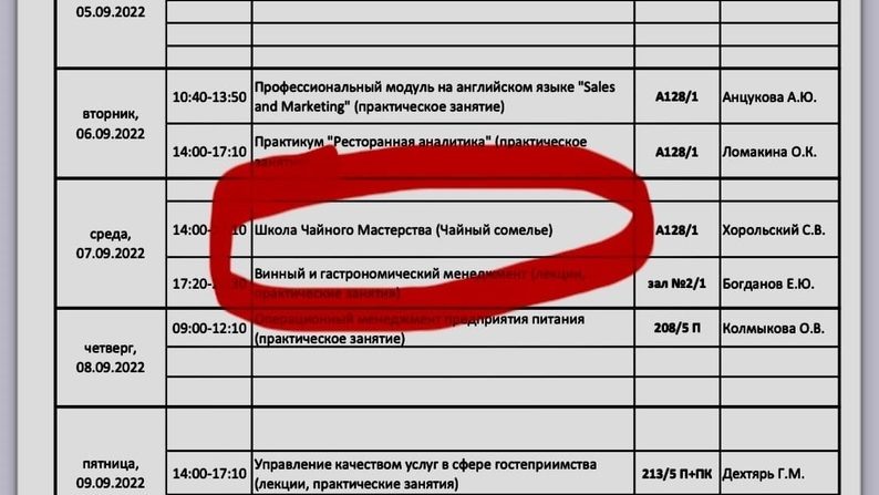 Чайный курс в учебном плане. ВК Сергея Хорольского