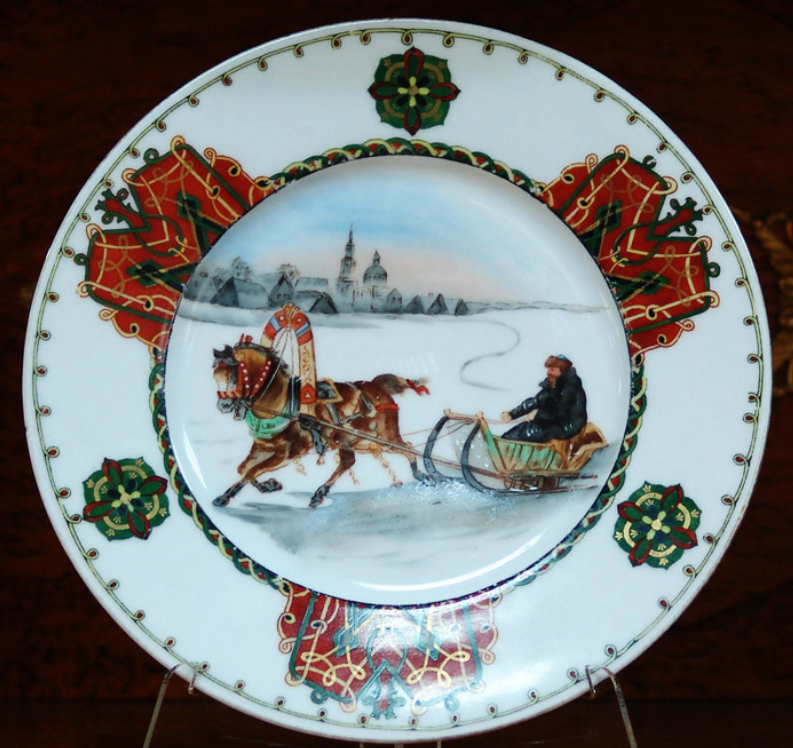 тарелка кузнецова 1890-1917. в 1861-1884 год. тарелки корниловых. тарелка фарфор золотой колос корниловых. корниловы бем.