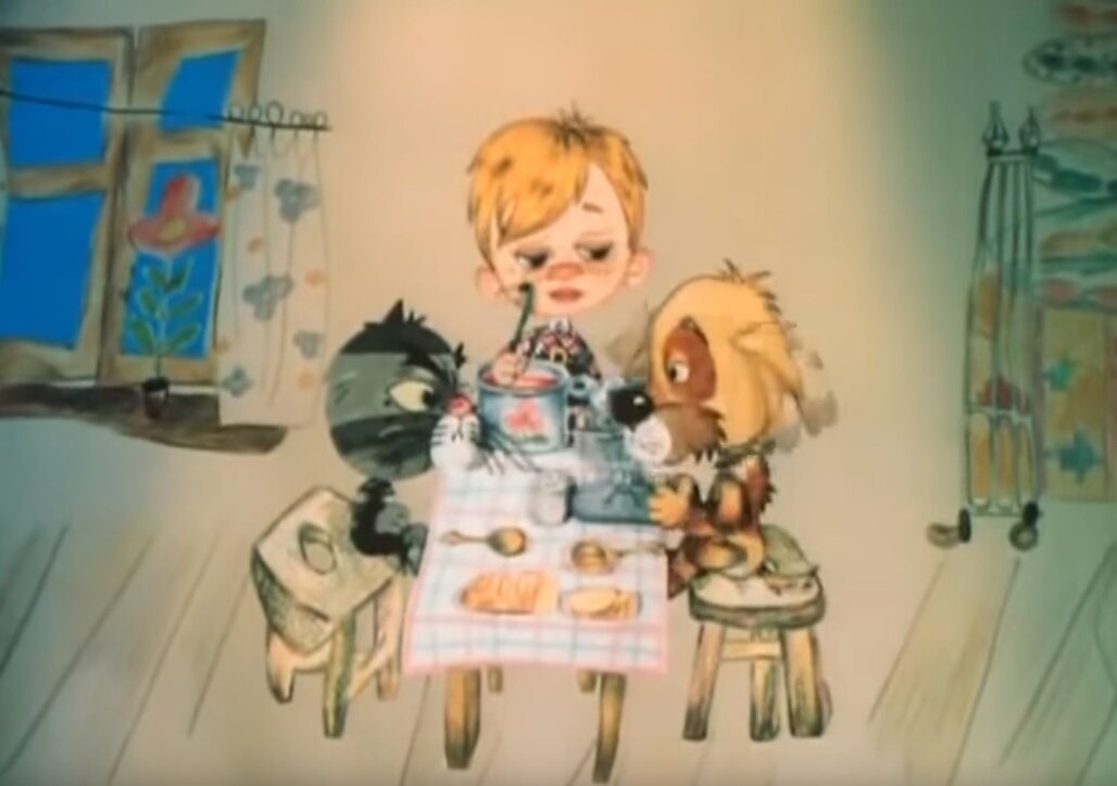 Дядя Федор, пес и кот, соответственно))).