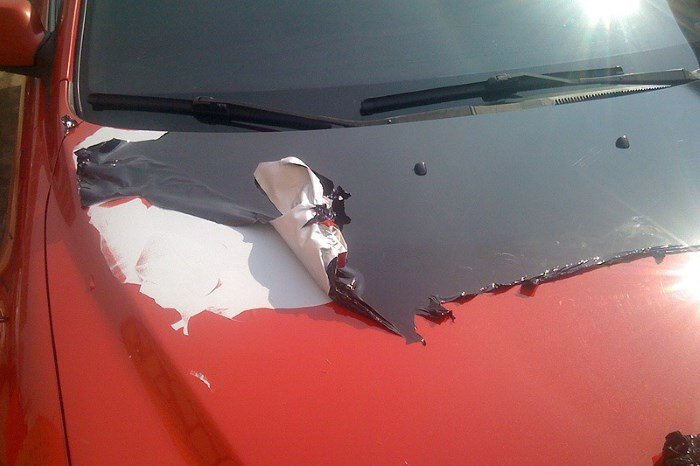 Снятие винила с ремонтированного ЛКП