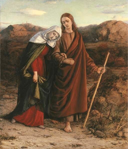 Апостол Иоанн ведет Богородицу домой. Уильям Дайс, 1840 г.