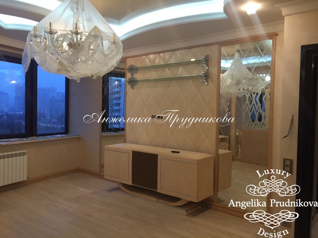 На фотографии: Процесс ремонта в спальне по дизайн-проекту интерьера квартиры