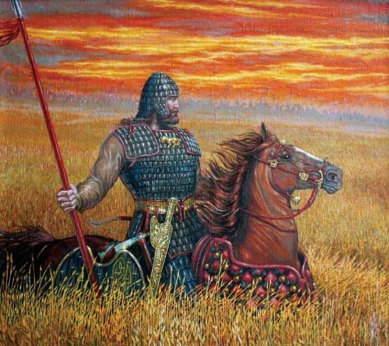 Сарматский воин. Картина современного художника.