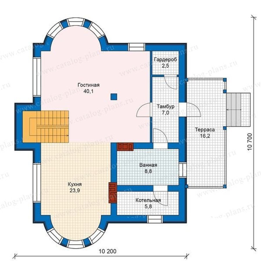Проект двухэтажного дома в классическом стиле из газобетонных блоков. Общая площадь дома 166 квадратных метра с габаритными размерами 14.5х11 метров.-2