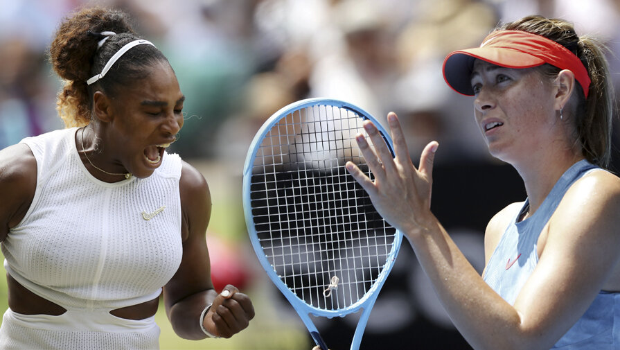 Серена Уильямс и Мария Шарапова. Источник: https://www.gazeta.ru/sport/2019/08/27/a_12605149.shtml
