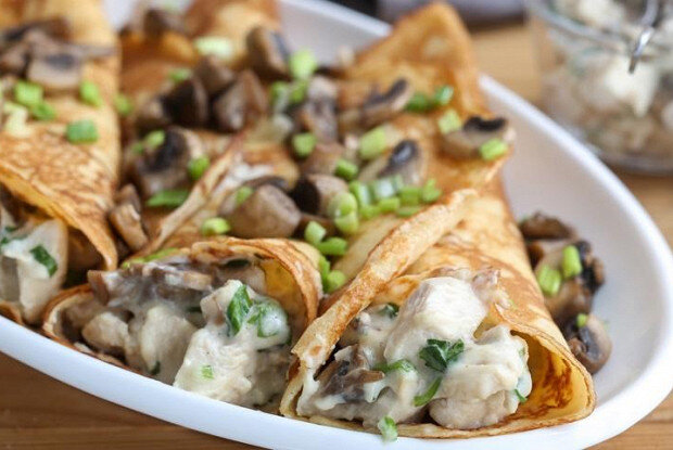 Грибная начинка для блинов