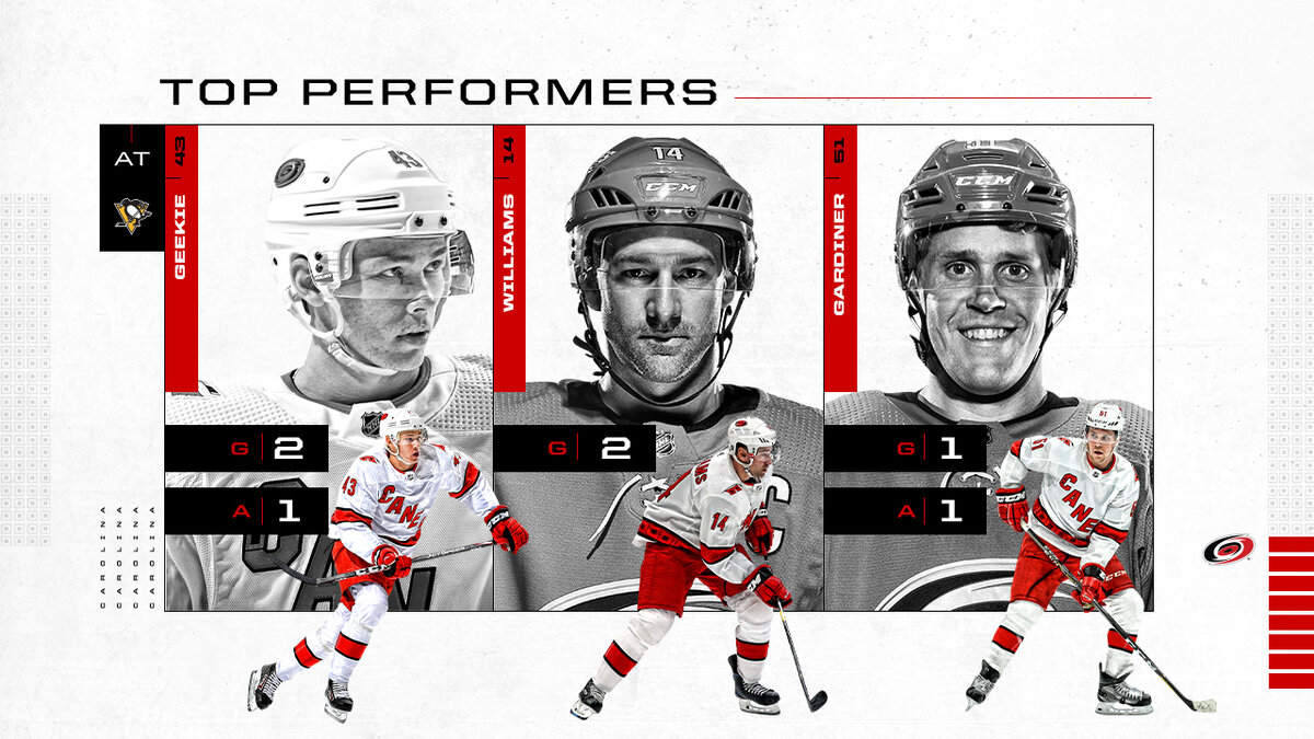 Три героя встреч. Источник фотографии: Твиттер "Каролины Харрикейнз"