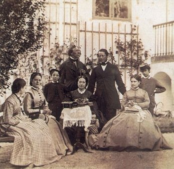 Андерсен с друзьями незадолго до болезни. Около 1867 года 