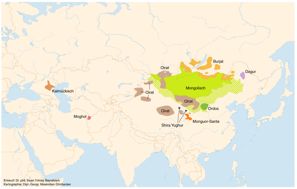 Монголия карта расселения. Карта расселения монголов. Народы Монголии карта. Монгольская языковая семья карта.