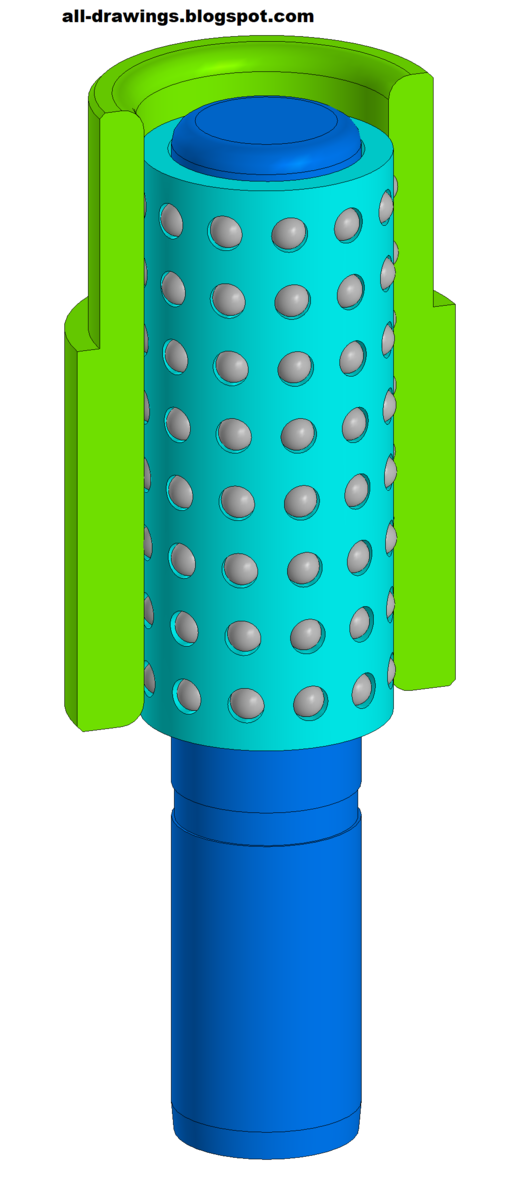 3D модель и чертежи шариковых направляющих узлов для штампов