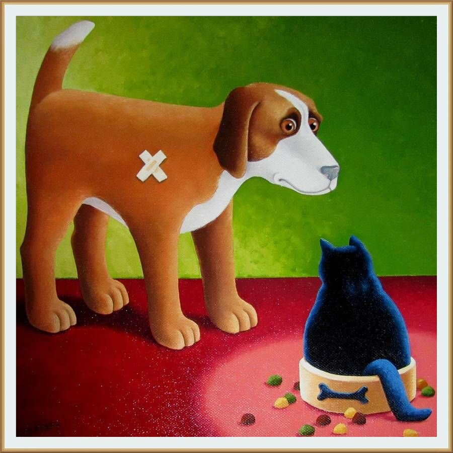 Художник Вики Маунт / Vicky Mount / Dog's Dinner / Собачий ужин