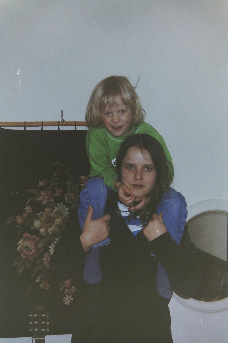 The author with his mother, Helga