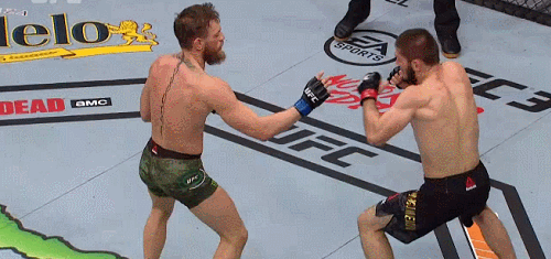 Нокдаун Khabib Nurmagomedov vs Conor McGregor