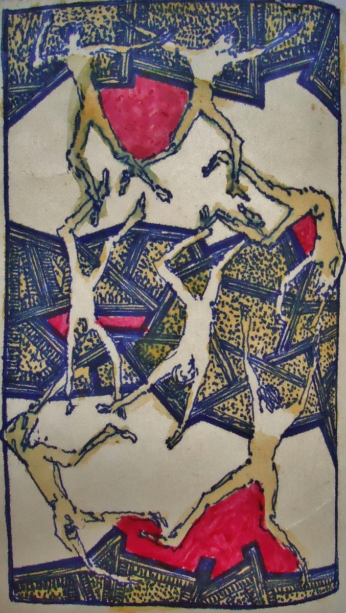 Владислав Несынов "Бег" , брошь, золото, бриллианты, кораллы.