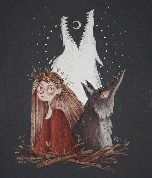 Волк сказал, что воет на луну от тоски  и хочет ее проглотить.