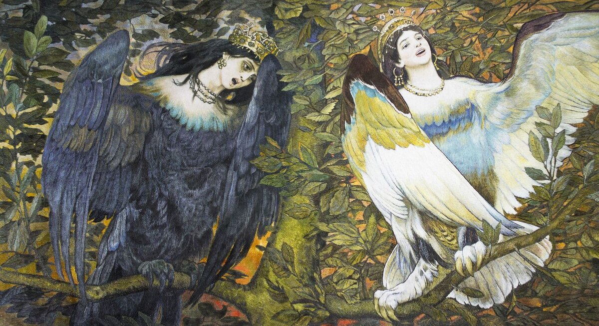 Сирин и Алконост. Виктор Михайлович Васнецов. 1896 г. 