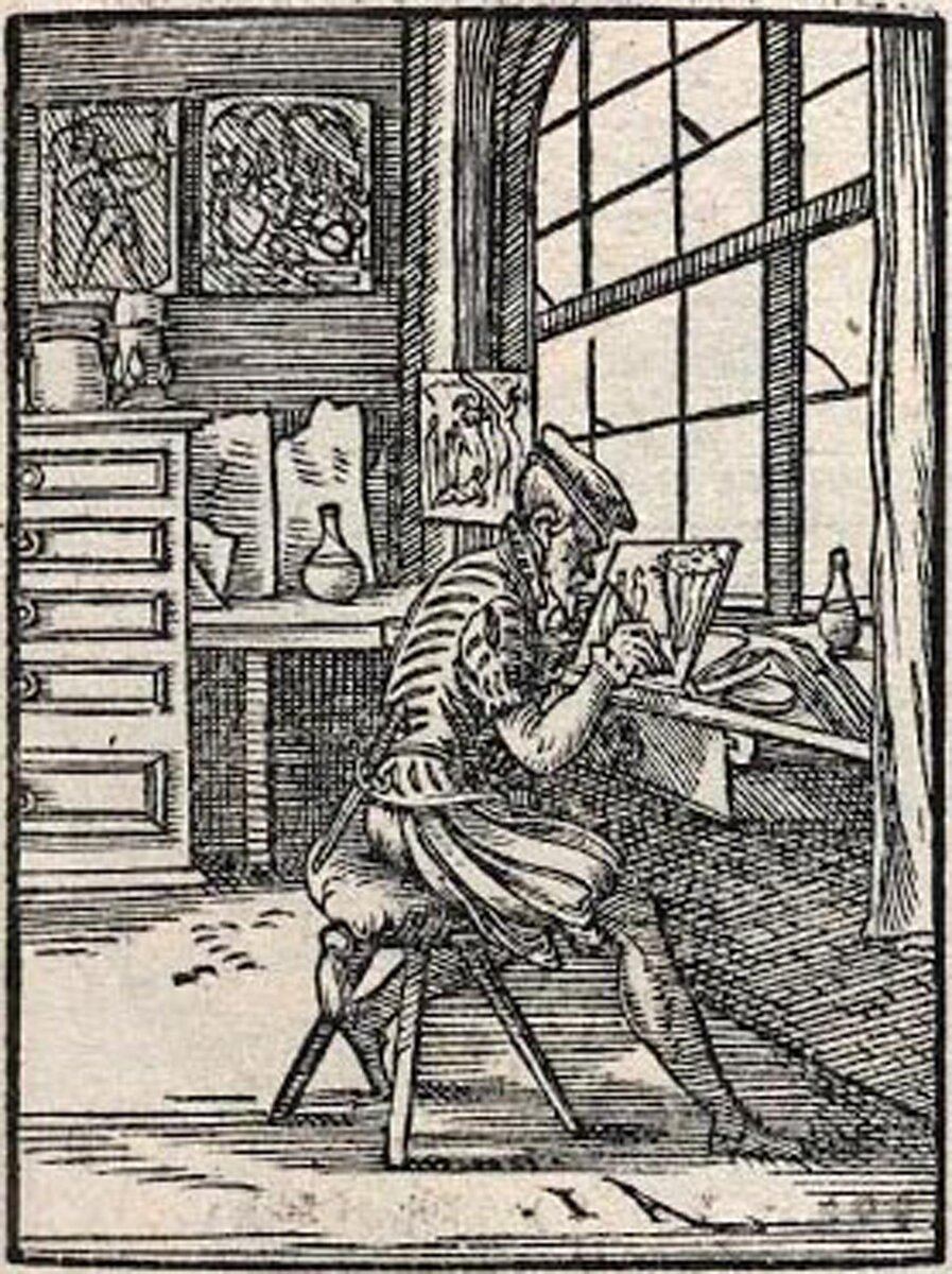 Рис.1.  Йост Амман "Panoplia Omnium Artium" 1568