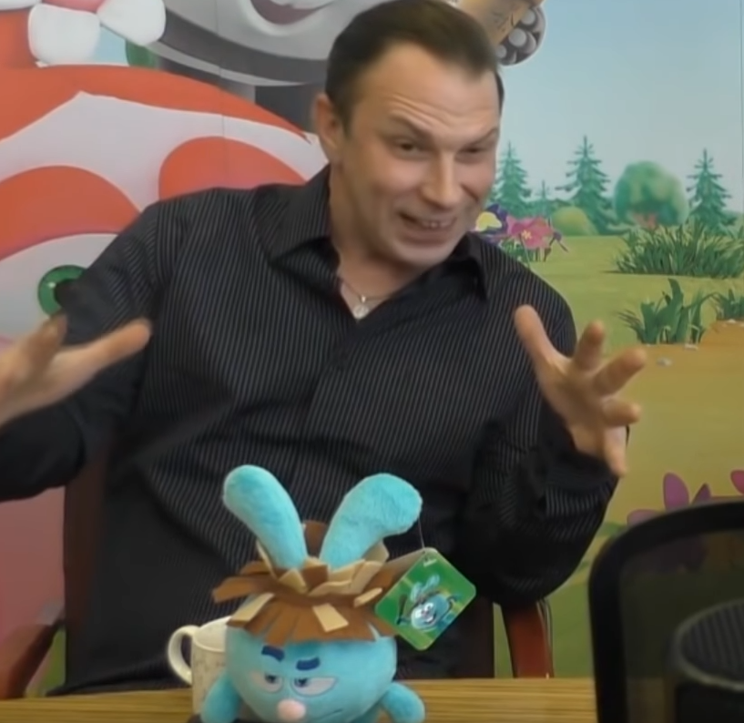 Антон Виноградов в студии Смешариков.