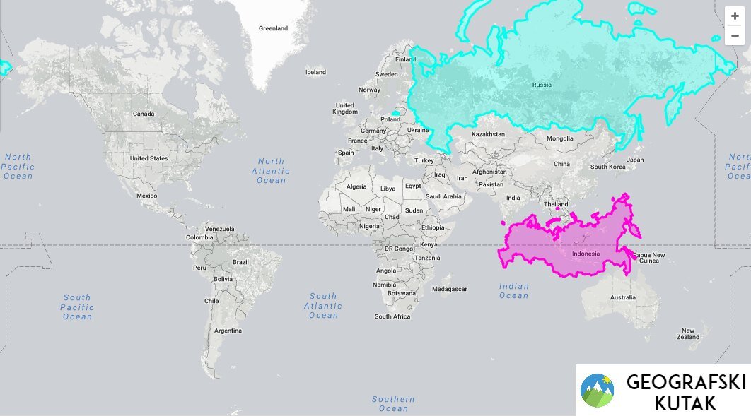 Проекция карта россии