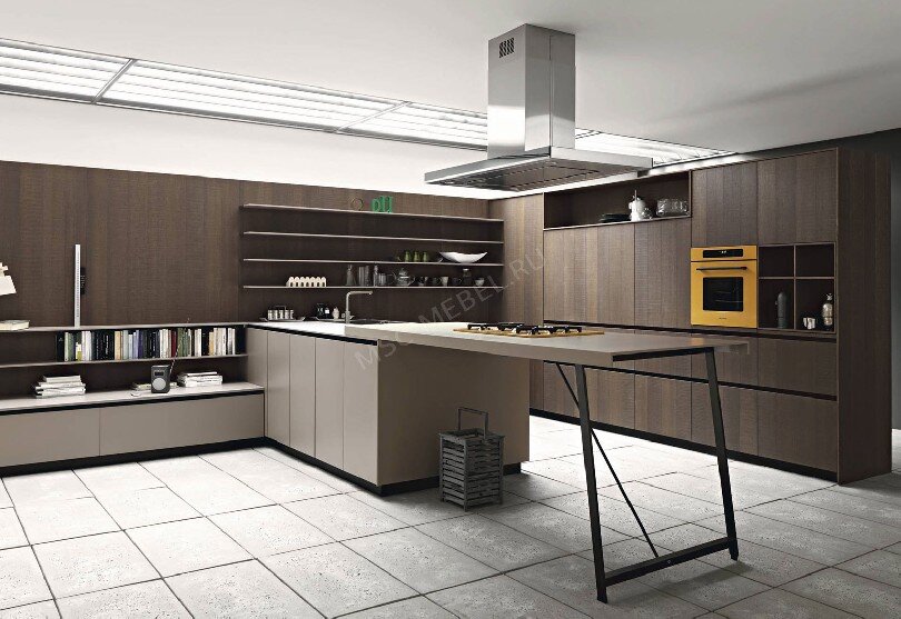 Пластиковая кухня Cesar под дерево