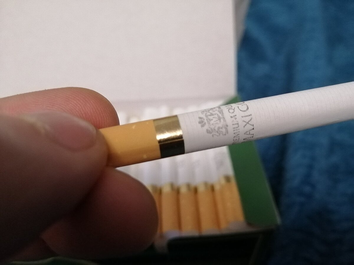 Фишка гильзы - широкое золотое кольцо у фильтра