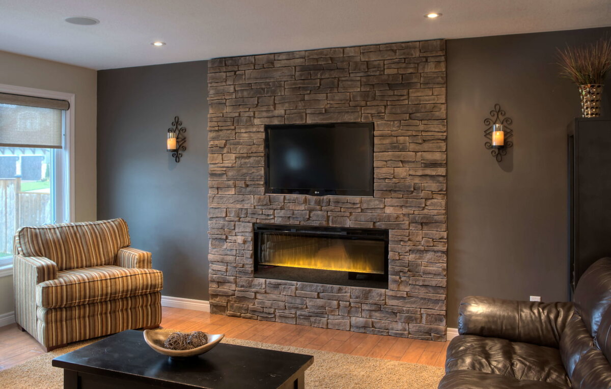 Искусственный камень в интерьере дома