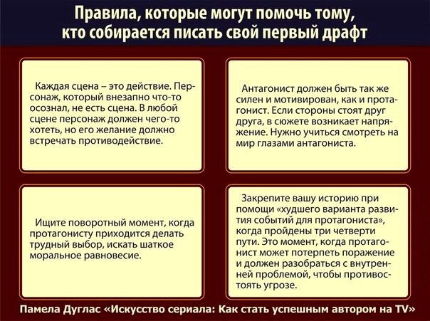 Полезные советы начинающим сценаристам.