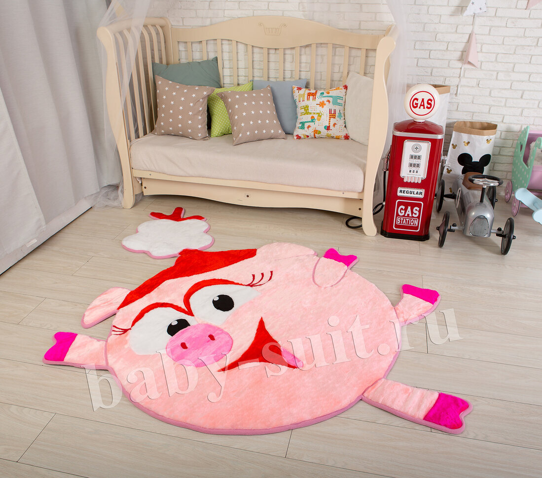 Коврик в детскую Baby-suit розового цвета