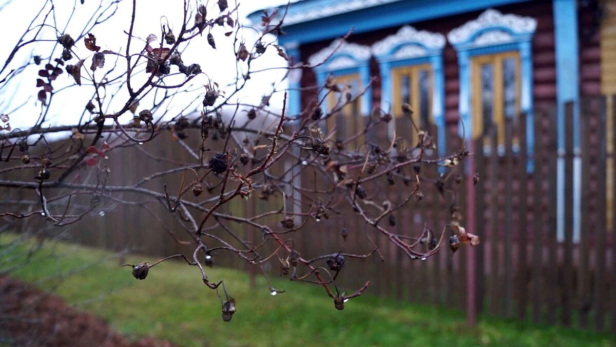 Резьба на окнах делает дом очень нарядным.