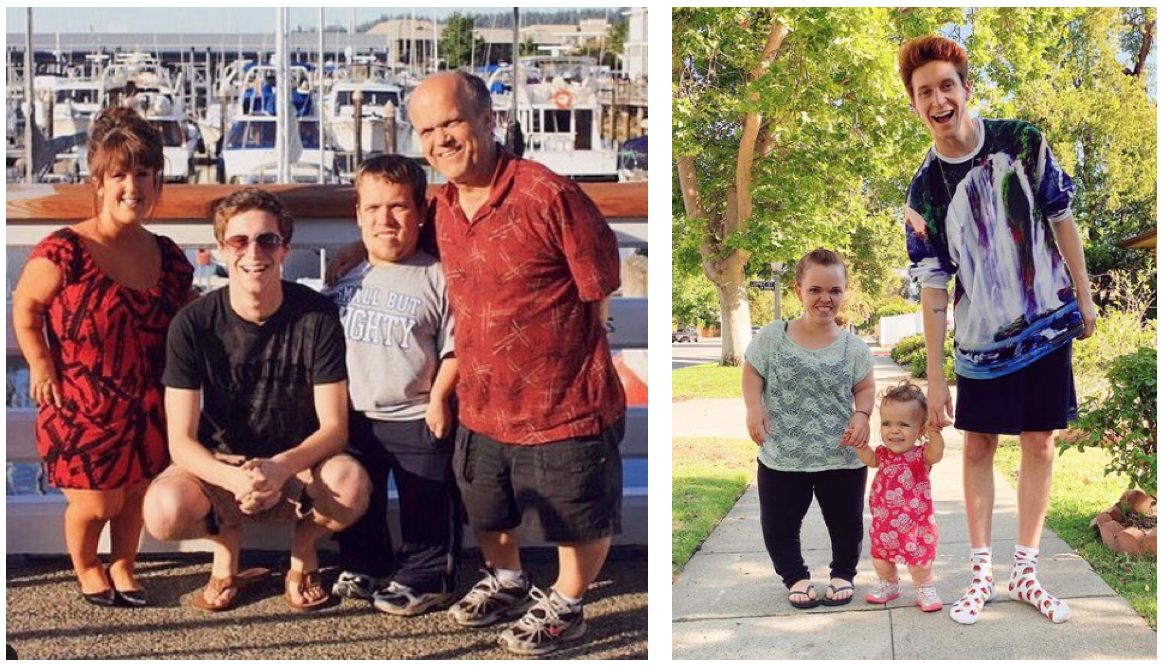 Пит со своими родными. В семье он один вымахал таким каланчой. 